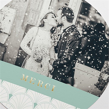 Remerciement mariage graphique - Détail de la carte