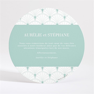 Remerciement mariage graphique - Dos de la carte