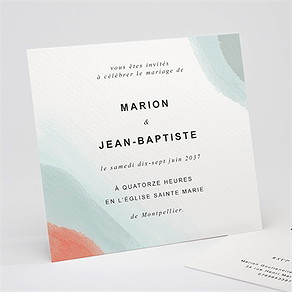 Faire-part mariage ton pastel