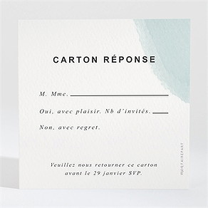 Carton réponse mariage ton pastel