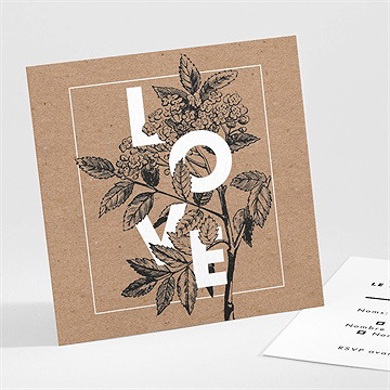 Carton réponse mariage love gravure