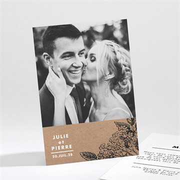 Remerciement mariage love gravure