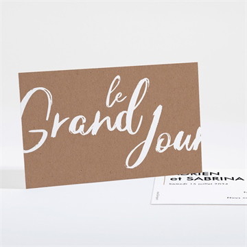 Carton d'invitation mariage pur kraft