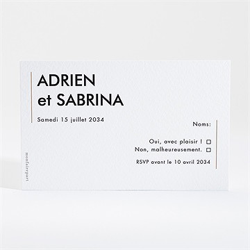 Carton réponse mariage pur kraft - Dos du carton
