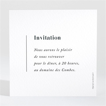 Carton d'invitation mariage forever - Dos du carton