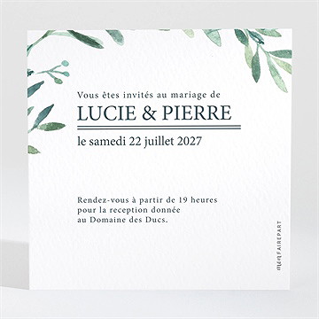 Carton d'invitation mariage emotion