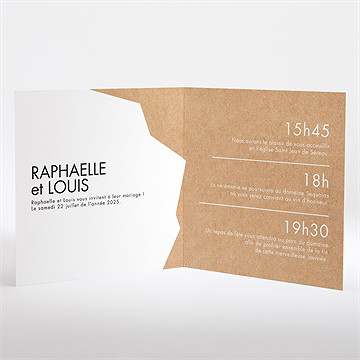 Faire-part mariage belle nouvelle - Intérieur du faire-part