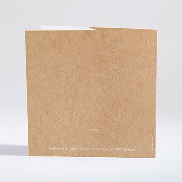 Faire-part mariage belle nouvelle - Dos du faire-part