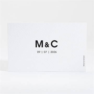 Carton d'invitation mariage love direction - Dos de la carte