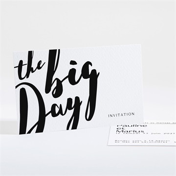 Carton d'invitation mariage the big day