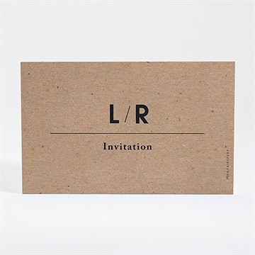 Carton d'invitation mariage romance vintage - Dos du carton