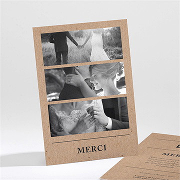 Remerciement mariage romance vintage