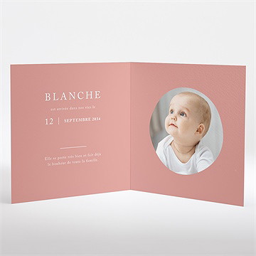 Faire-part naissance campanules et initiales - Intérieur du faire-part