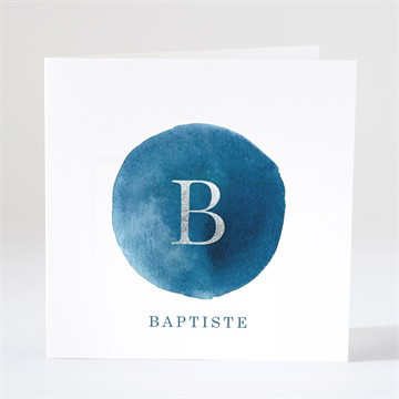 Faire-part naissance argent et aquarelle