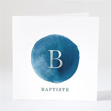 Faire-part naissance argent et aquarelle