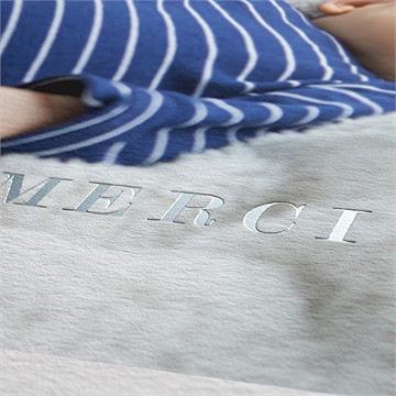 Remerciement naissance argent et aquarelle - Marquage à chaud ARGENT