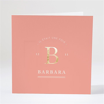 Faire-part naissance rose nude