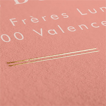 Faire-part naissance rose nude - Détail du dos du faire-part