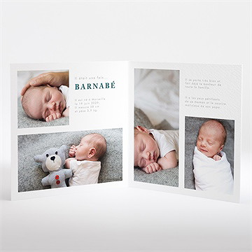 Faire-part naissance il était une fois - Intérieur du faire-part