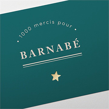 Remerciement naissance il était une fois - Détail de la carte