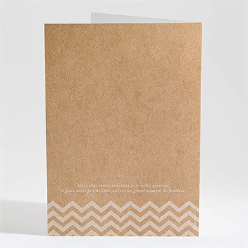 Livret de messe baptême farandole de kraft - Dos du livret