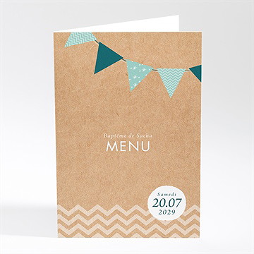 Menu baptême farandole de kraft