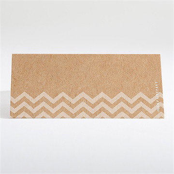 Marque-place baptême farandole de kraft - Dos du marque-place