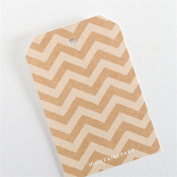 Etiquette baptême farandole de kraft - Dos de l'étiquette