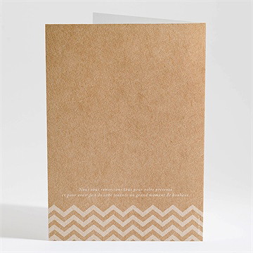 Livret de messe baptême kraft banderole - Dos du livret