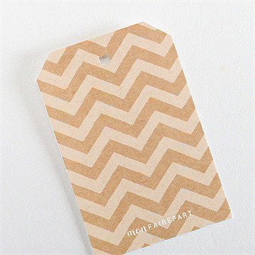 Etiquette baptême kraft banderole - Dos de l'étiquette