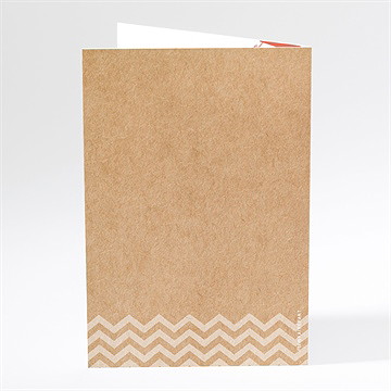 Menu baptême kraft banderole - Dos du menu