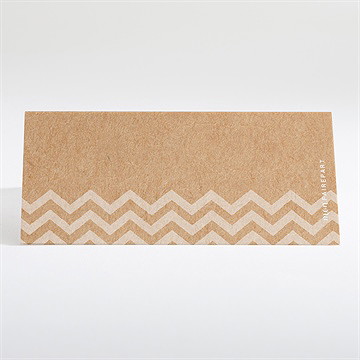 Marque-place baptême kraft banderole - Dos du marque-place