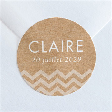Sticker baptême kraft banderole
