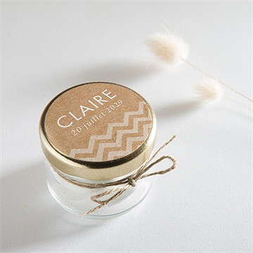 Sticker baptême kraft banderole - Mise en situation