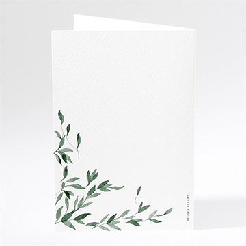 Menu anniversaire de mariage douceurs végétales - Dos du menu