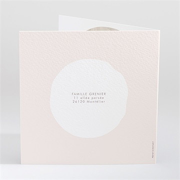 Faire-part naissance mon nounours - Dos du faire-part