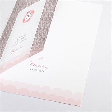 Livret de messe baptême forme originale - Détail du livret