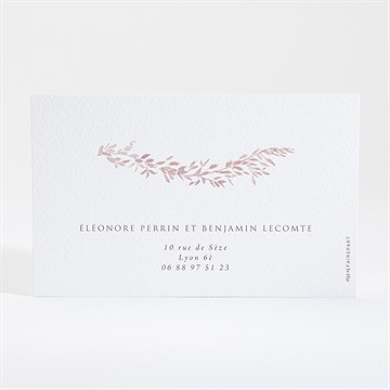 Carton réponse mariage sous le saule - Dos du carton