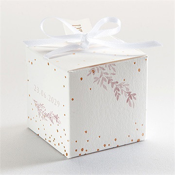 Boîte de dragées mariage sous le saule - Dos de la boîte