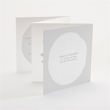 Faire-part naissance farandole champêtre - Dos du faire-part