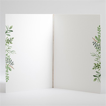 Livret de messe mariage feuillage d'été - Intérieur du livret