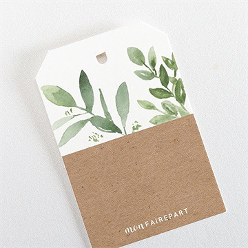 Etiquette mariage feuillage d'été - Dos de l'étiquette