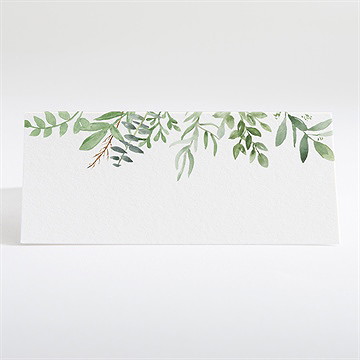 Marque-place mariage feuillage d'été - Dos du marque-place