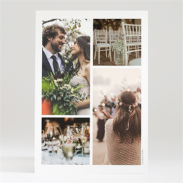 Remerciement mariage feuillage d'été - Dos de la carte