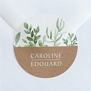 Sticker mariage feuillage d'été
