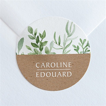 Sticker mariage feuillage d'été