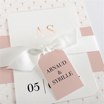 Faire-part mariage jolis symboles - Détail du faire-part