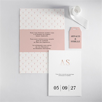 Faire-part mariage jolis symboles - Vue d'ensemble