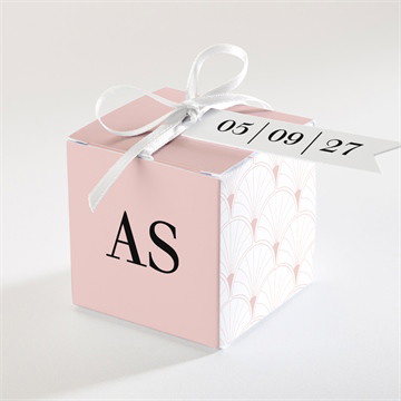 Boîte de dragées mariage jolis symboles