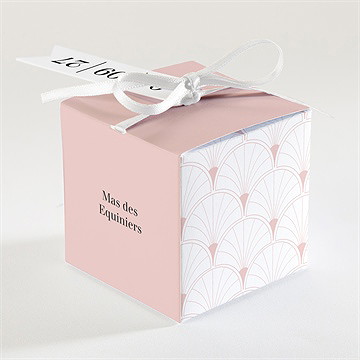 Boîte de dragées mariage jolis symboles - Dos de la boîte